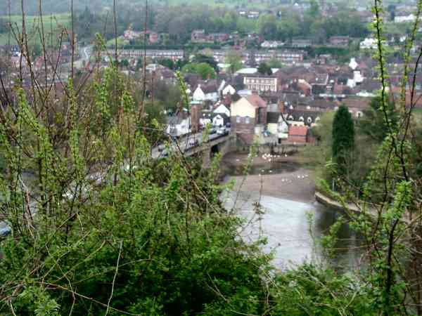 Distant view of a town.
